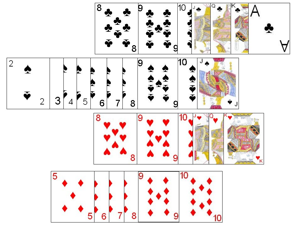 Domino hand during Barbu Domino hand during Barbu