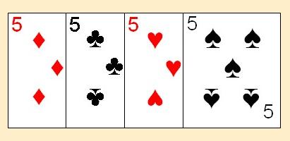 Four card meld in Persian Rummy Four card meld in Persian Rummy