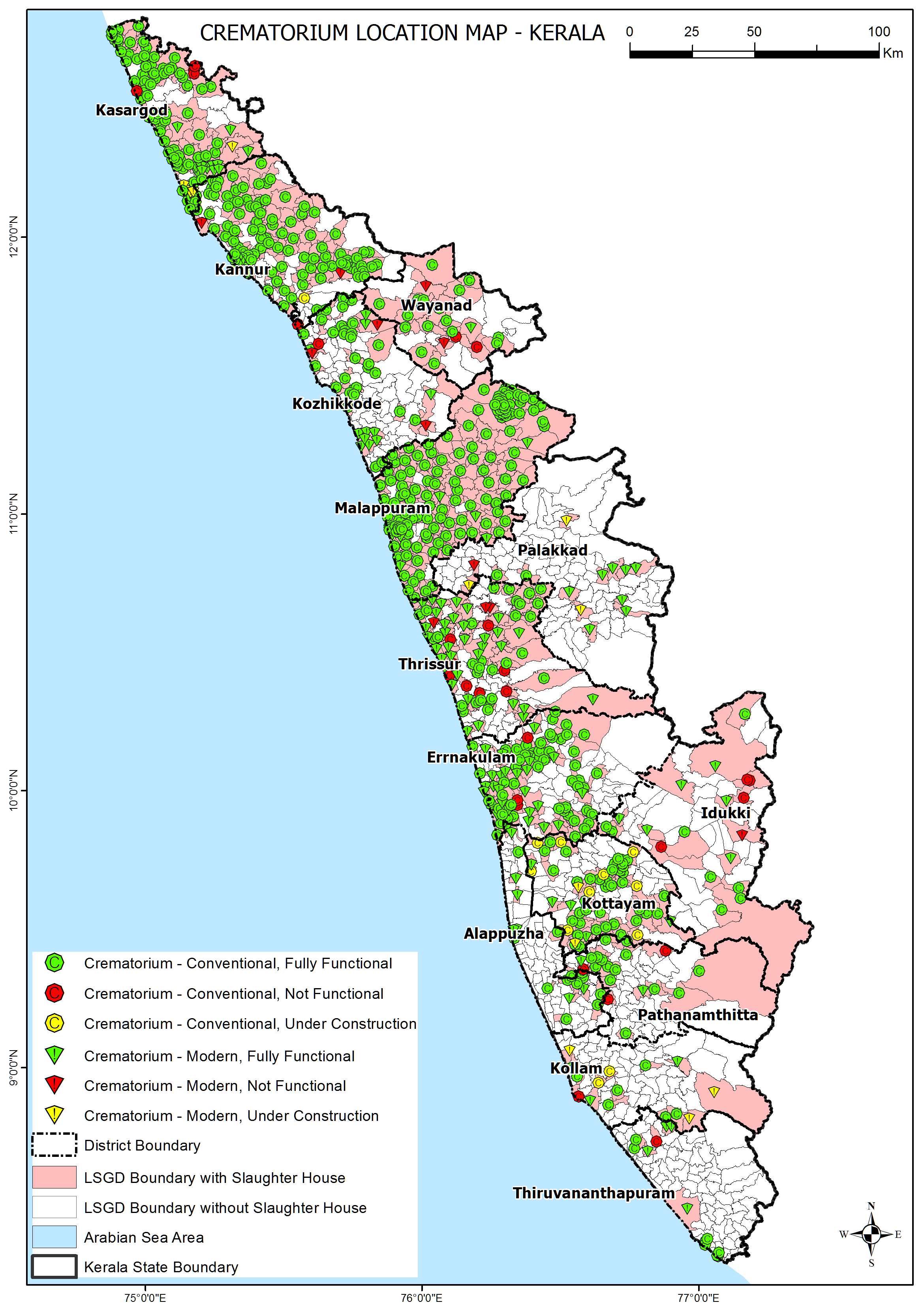 Crematorium Types Map