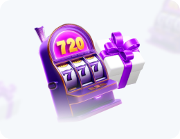 No deposit bonus Image of a gift and a slot machine